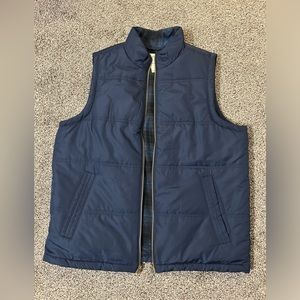 Men’s Navy Vest- waterproof and flannel inside